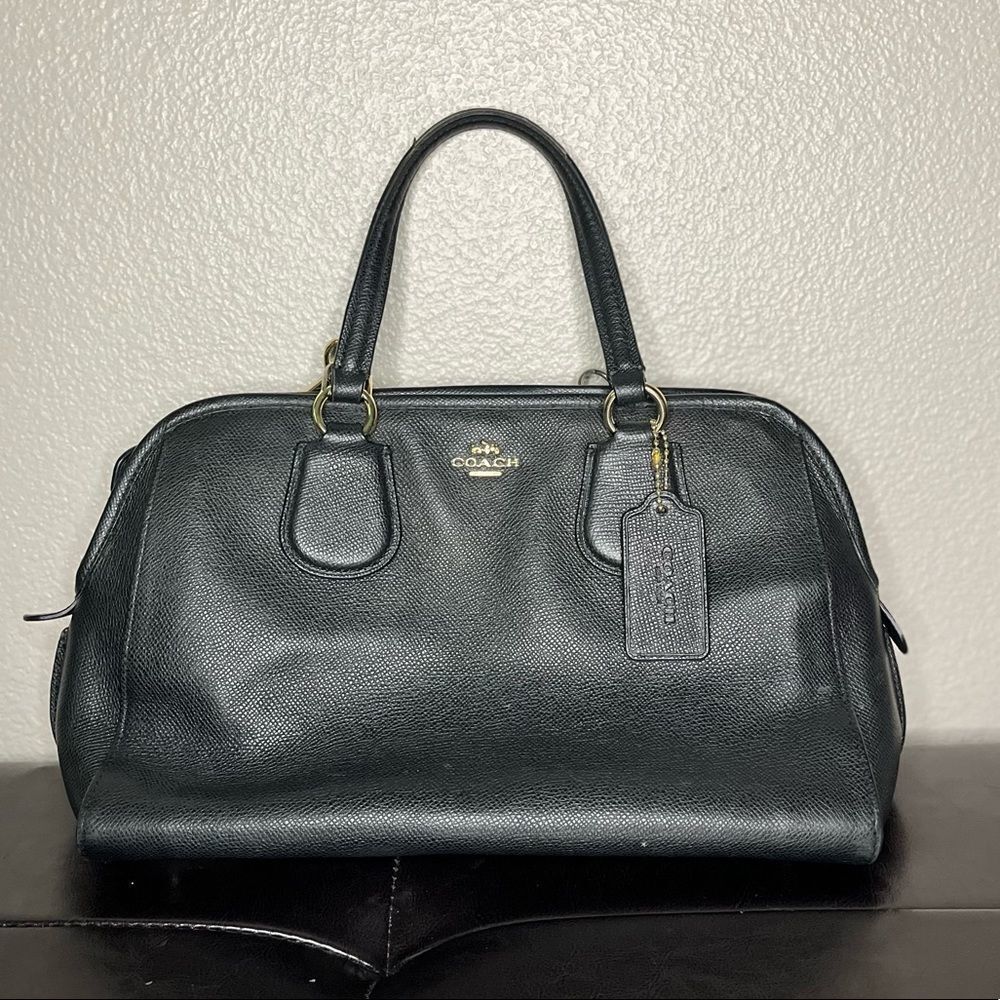 Coach Purse In Black Pebble Leather Nolita Satchel Women’s Bags 35650​​​ - Picture 5 of 16